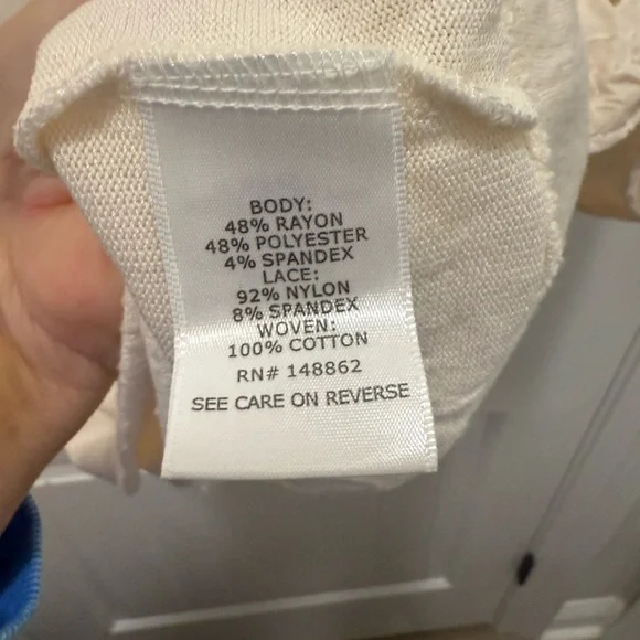 Torrid Cream Lace Detail Sweatshirt - Picture 5 of 5